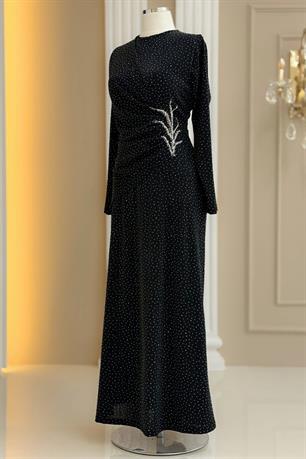 Simge Tesettür Abiye Siyah