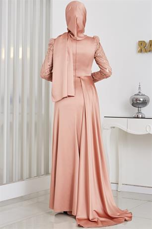 Sırma Tesettür Abiye Rose