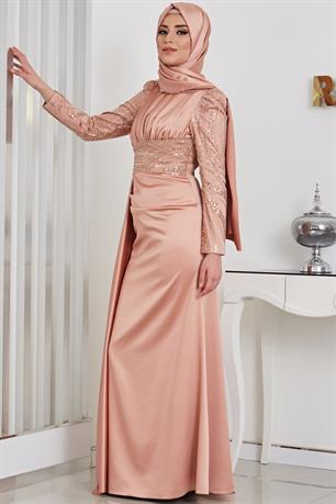 Sırma Tesettür Abiye Rose