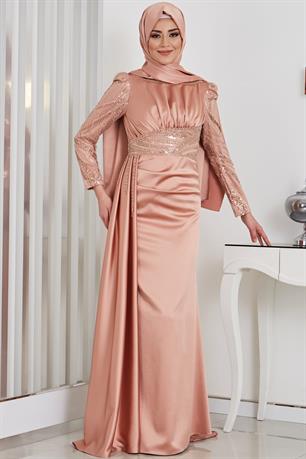 Sırma Tesettür Abiye Rose