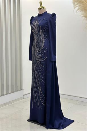 Solis Tesettür Abiye Lacivert