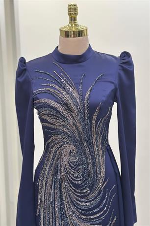 Solis Tesettür Abiye Lacivert