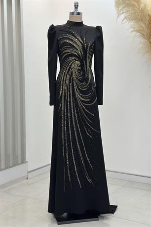 Solis Tesettür Abiye Siyah