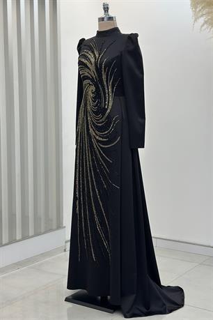 Solis Tesettür Abiye Siyah