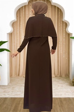 Sunay Tesettür Abiye Kahve