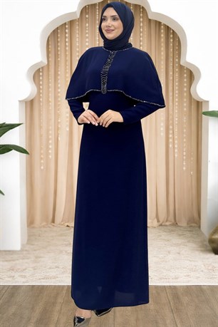 Sunay Tesettür Abiye Lacivert