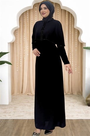 Sunay Tesettür Abiye Siyah
