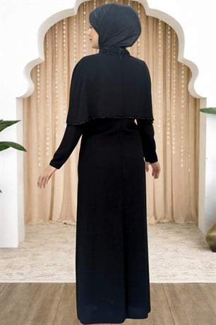 Sunay Tesettür Abiye Siyah