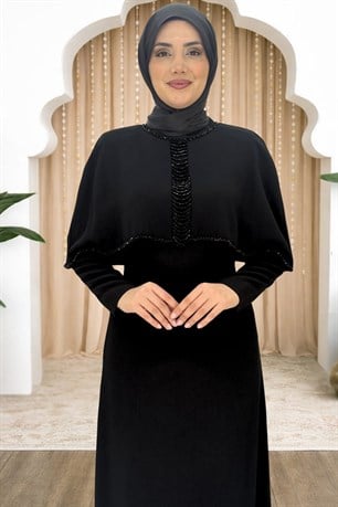 Sunay Tesettür Abiye Siyah