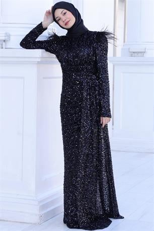 Şura Tesettür Abiye Siyah