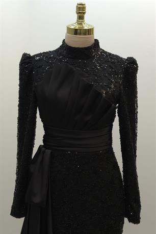 Tomris Tesettür Abiye Siyah