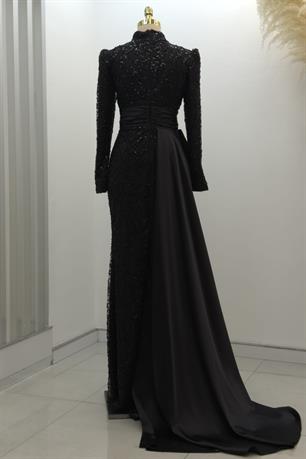 Tomris Tesettür Abiye Siyah