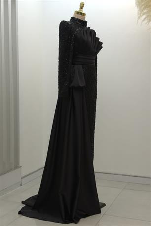 Tomris Tesettür Abiye Siyah