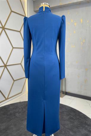 Tuana Tesettür Abiye Mavi