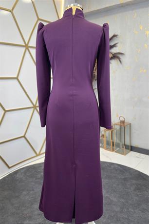 Tuana Tesettür Abiye Mor