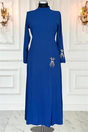 Tuay Tesettür Abiye İndigo