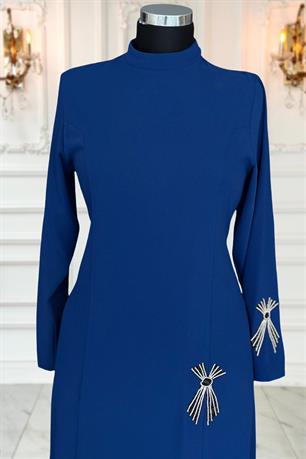 Tuay Tesettür Abiye İndigo