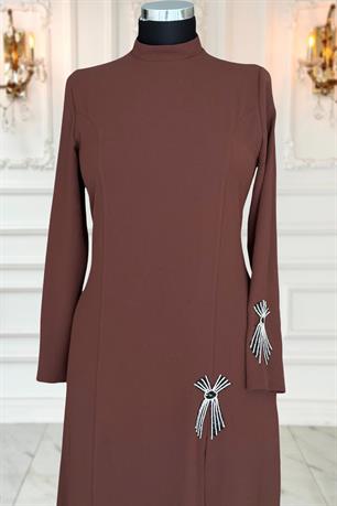 Tuay Tesettür Abiye Kahve