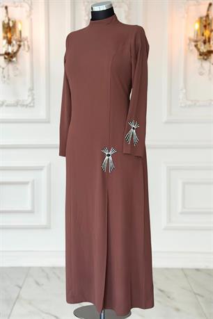 Tuay Tesettür Abiye Kahve