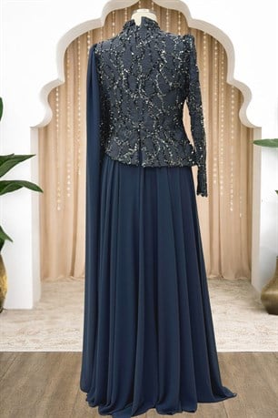 Tülin Tesettür Abiye Antrasit