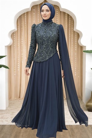 Tülin Tesettür Abiye Antrasit