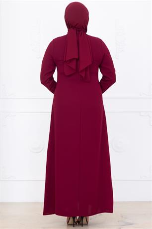Tuna Tesettür Abiye Bordo