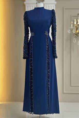 Tusem Tesettür Abiye Lacivert