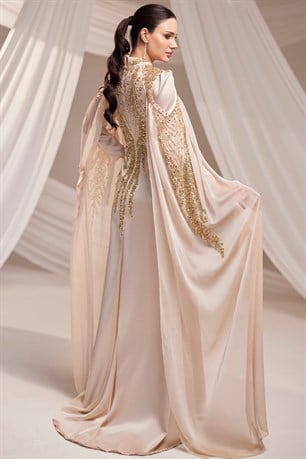 Üftade Tesettür Abiye Gold