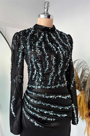 Vanessa Tesettür Abiye Mint