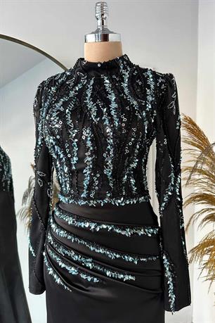 Vanessa Tesettür Abiye Mint