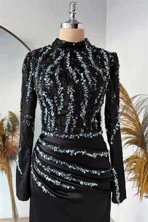 Vanessa Tesettür Abiye Mint