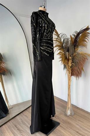 Vanessa Tesettür Abiye Yağ Yeşili