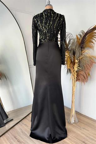 Vanessa Tesettür Abiye Yağ Yeşili