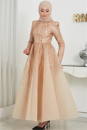 Venüs Tesettür Abiye Gold