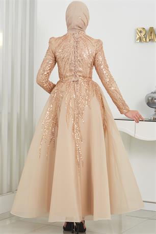 Venüs Tesettür Abiye Gold