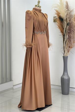 Vera Tesettür Abiye Bakır