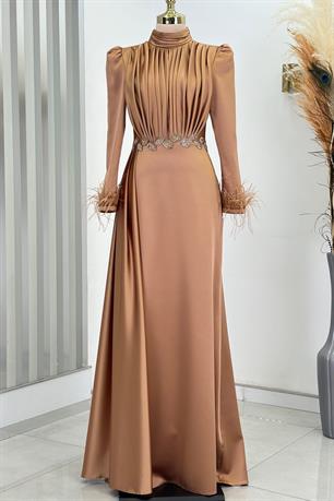 Vera Tesettür Abiye Bakır