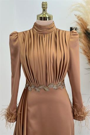 Vera Tesettür Abiye Bakır