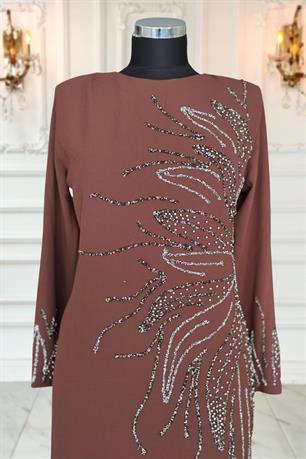 Vera Tesettür Abiye Kahve