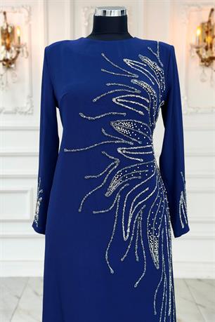 Vera Tesettür Abiye Lacivert