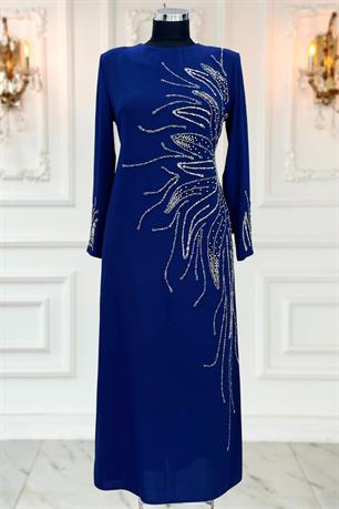 Vera Tesettür Abiye Lacivert