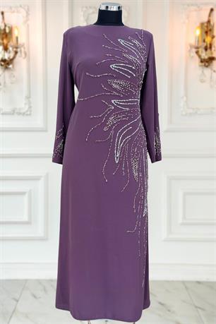 Vera Tesettür Abiye Lavanta