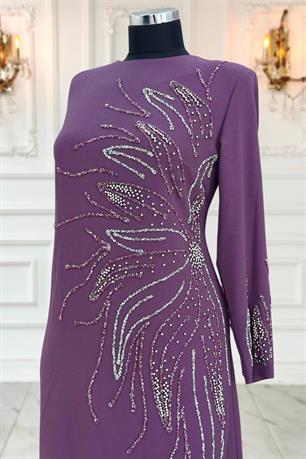 Vera Tesettür Abiye Lavanta