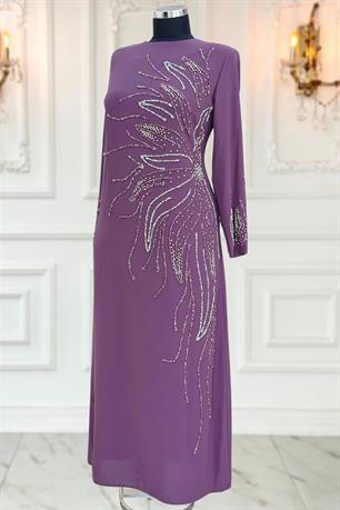 Vera Tesettür Abiye Lavanta