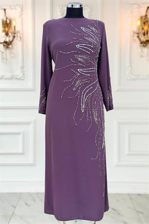 Vera Tesettür Abiye Lavanta