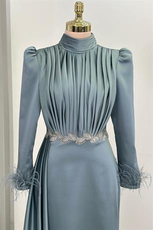 Vera Tesettür Abiye Mint