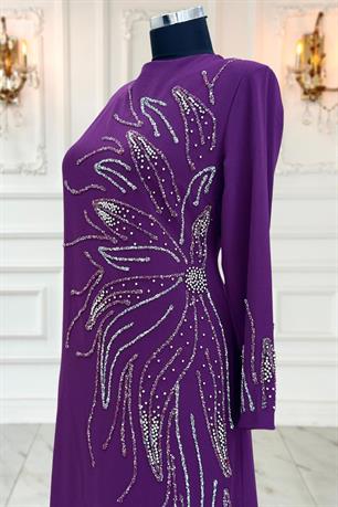 Vera Tesettür Abiye Mürdüm