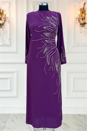 Vera Tesettür Abiye Mürdüm