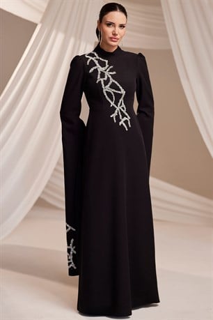 Vera Tesettür Abiye Siyah