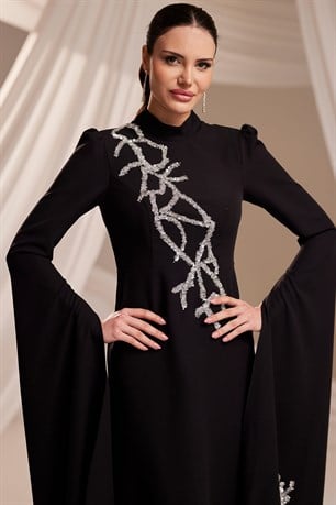 Vera Tesettür Abiye Siyah